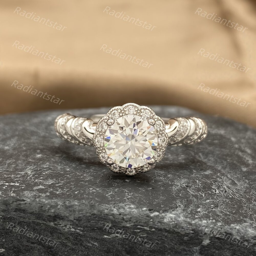 NEW Certified 1ct. t.w. Moissanite Mermaid Ring